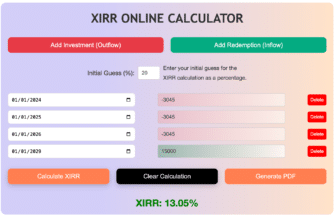 online xirr calculator