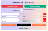 Online XIRR Calculator with unlimited cash flow entries